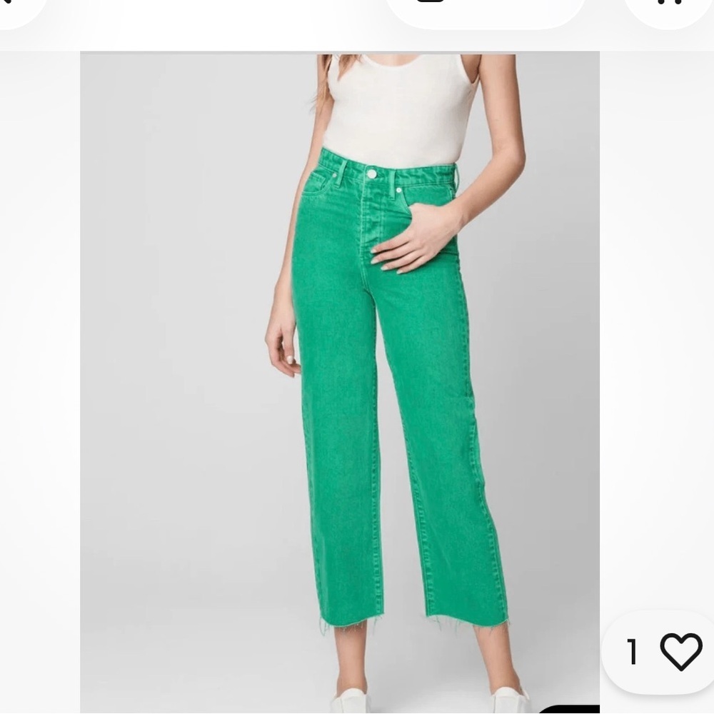 BDG women’s emerald Green pegged cowboy Corduroy 5 pocket boyfriend size 26 W